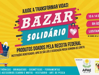 VEM AÍ O BAZAR SOLIDÁRIO COM ITENS IMPORTADOS