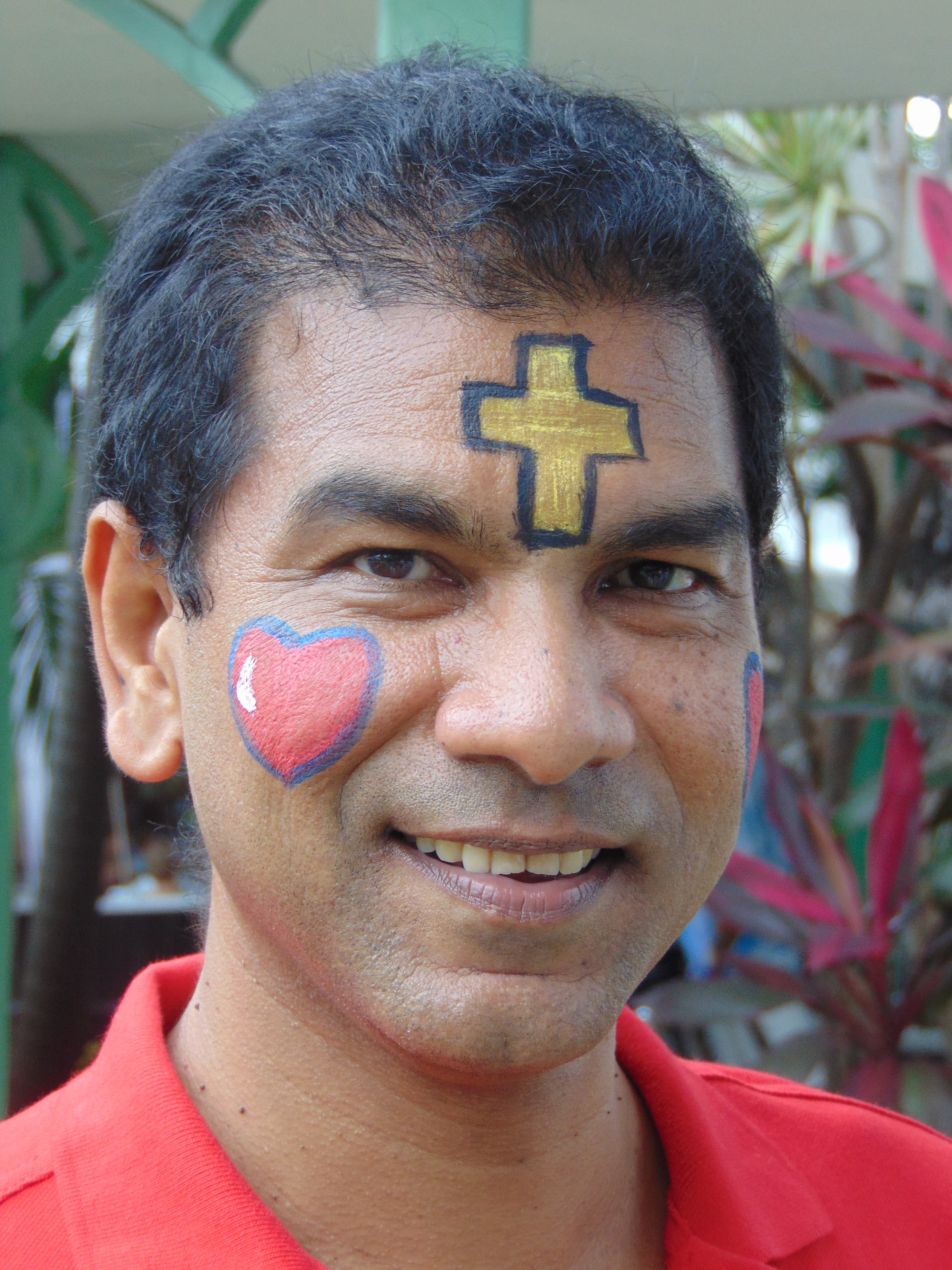 Fr. Howie in war paint