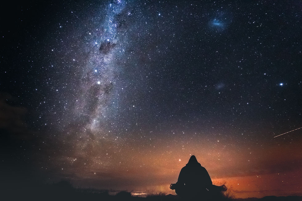Galactic Center next to a temple