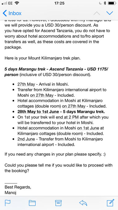 Kilimanjaro booking + Spartan Race