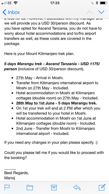 Kilimanjaro booking + Spartan Race