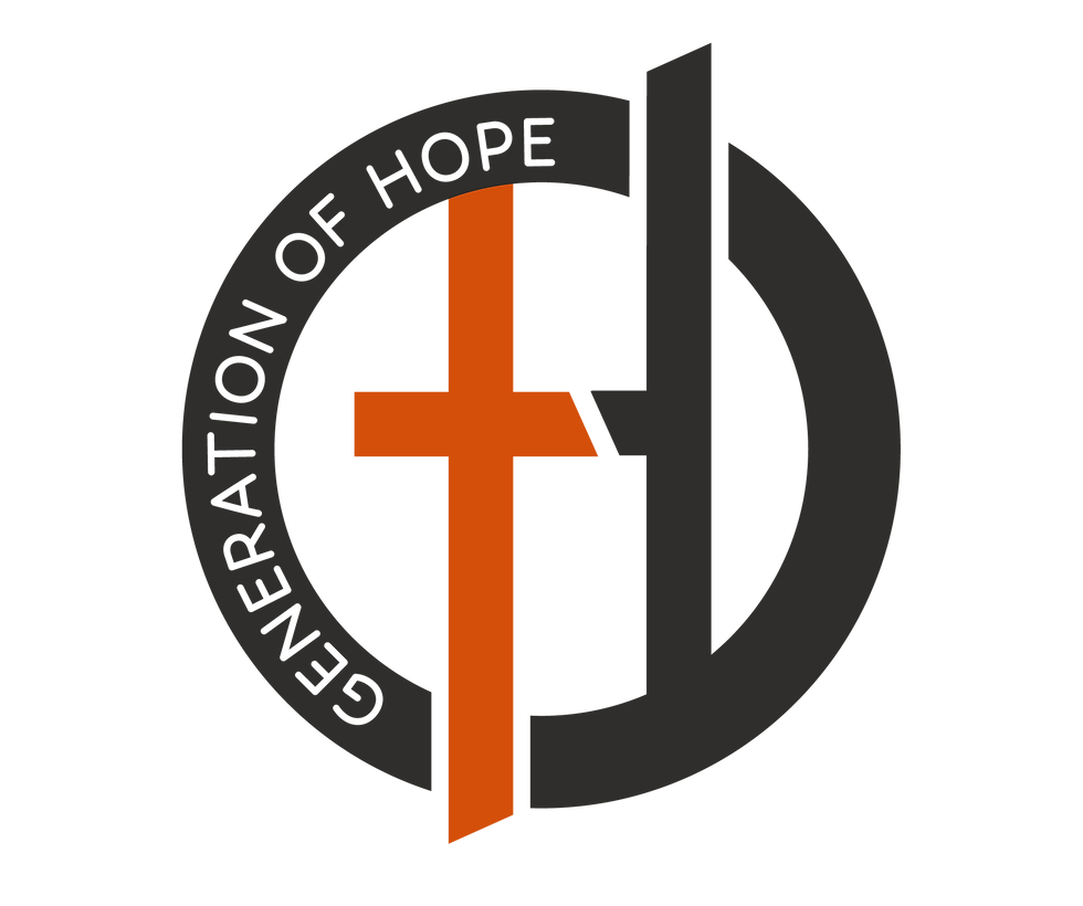 Bold church logo design with modern typography and vibrant branding