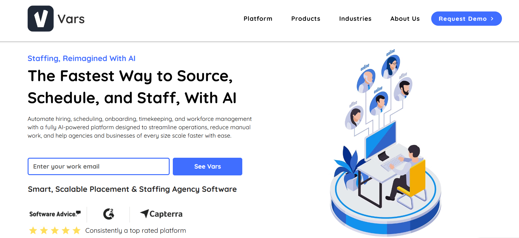 Join Vars is an all-in-one AI recruiting software platform 