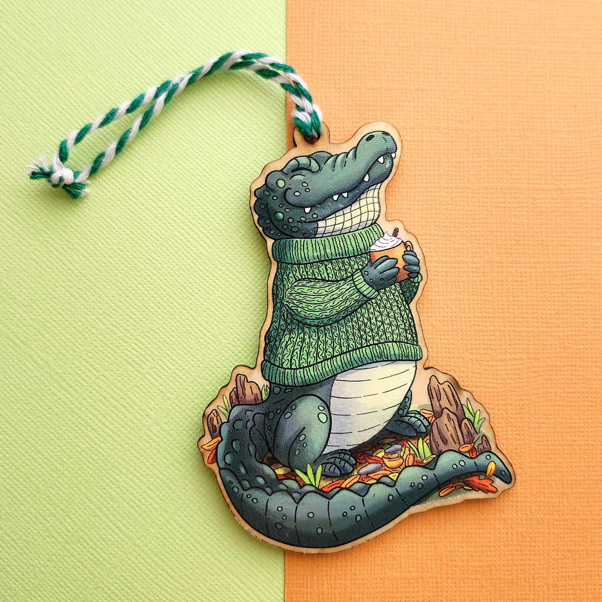 Cozy Alligator Ornament