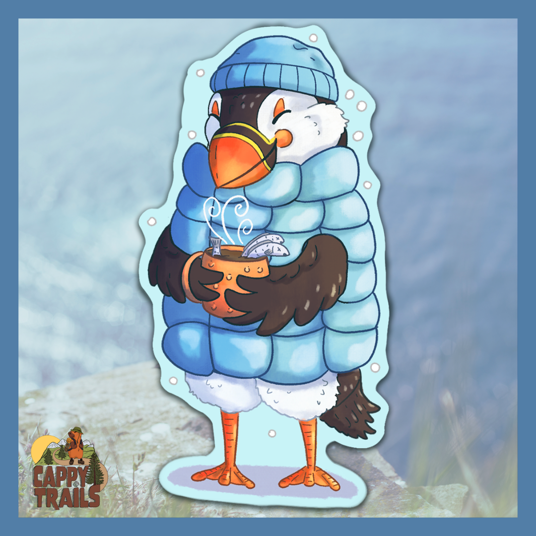 Cozy Puffin Sticker