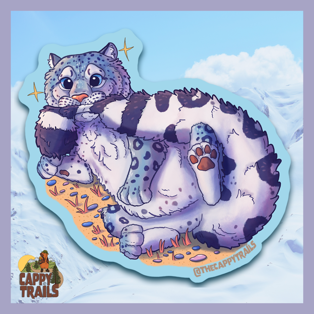 Snow Leopard Cub Sticker