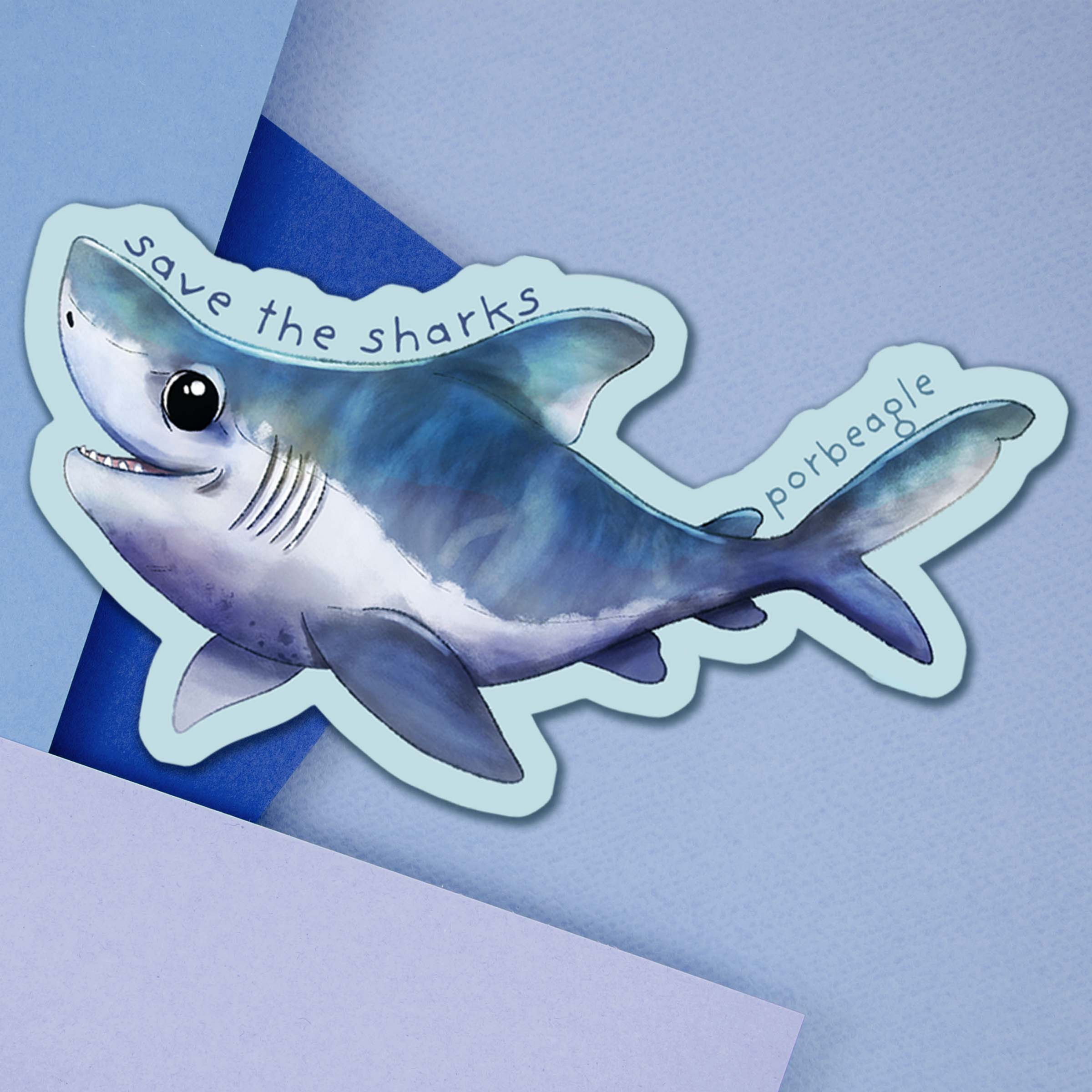 Porbeagle Shark Sticker
