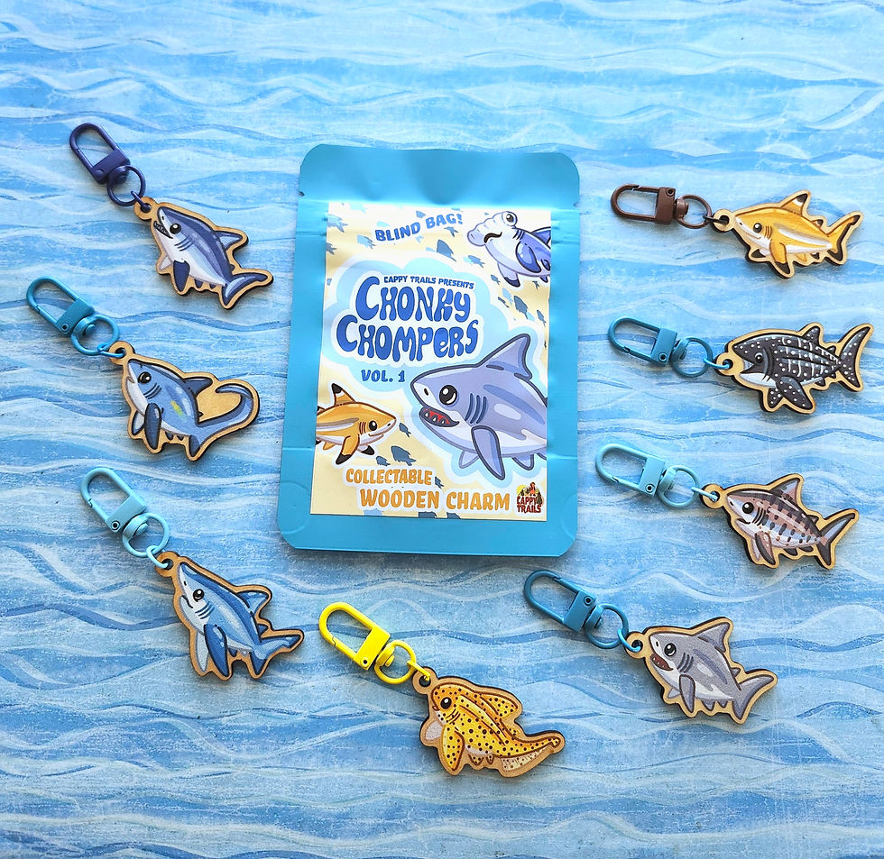 Thumbnail: Chonky Chomper Shark Keychain Blind Bag