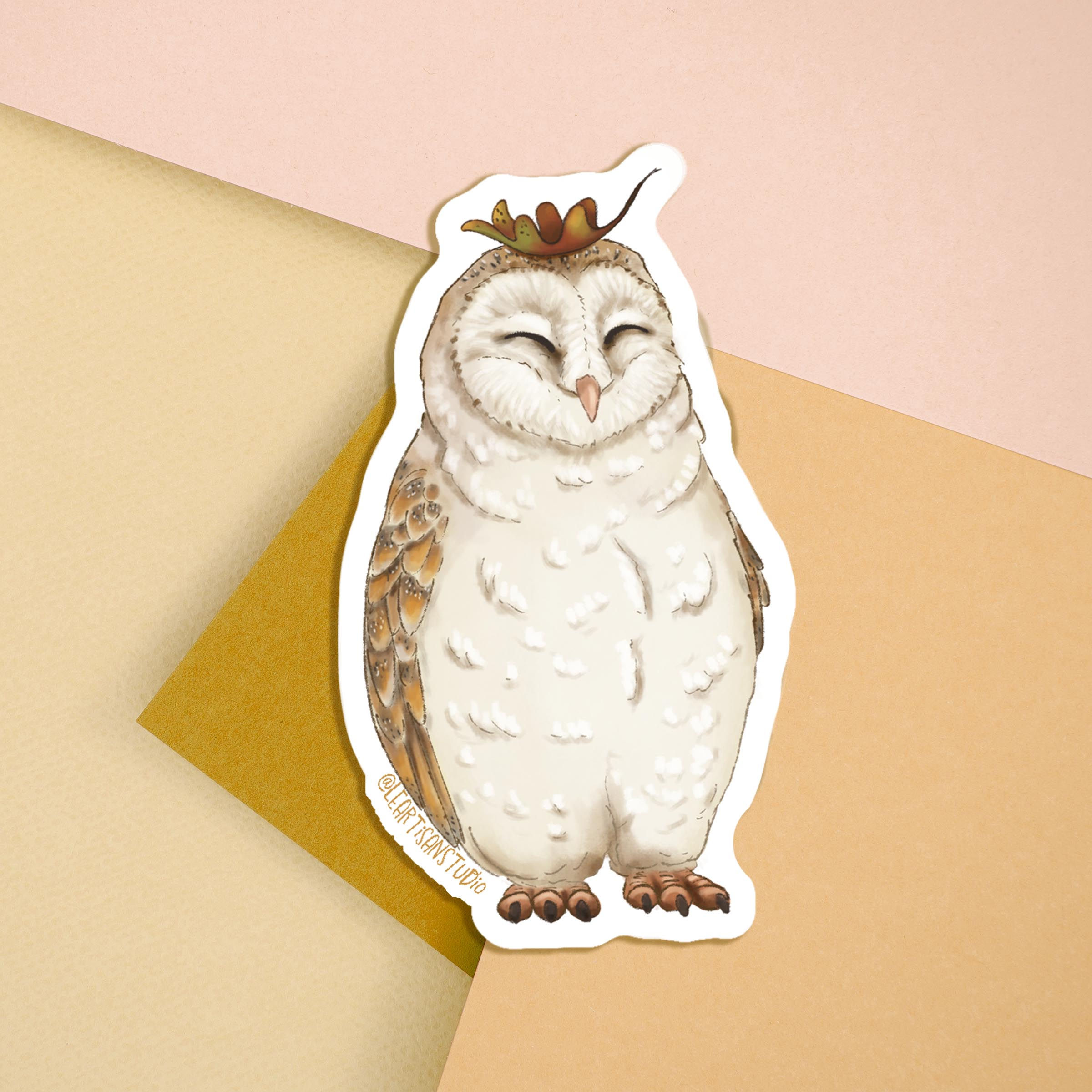 Autumn Barn Owl Sticker