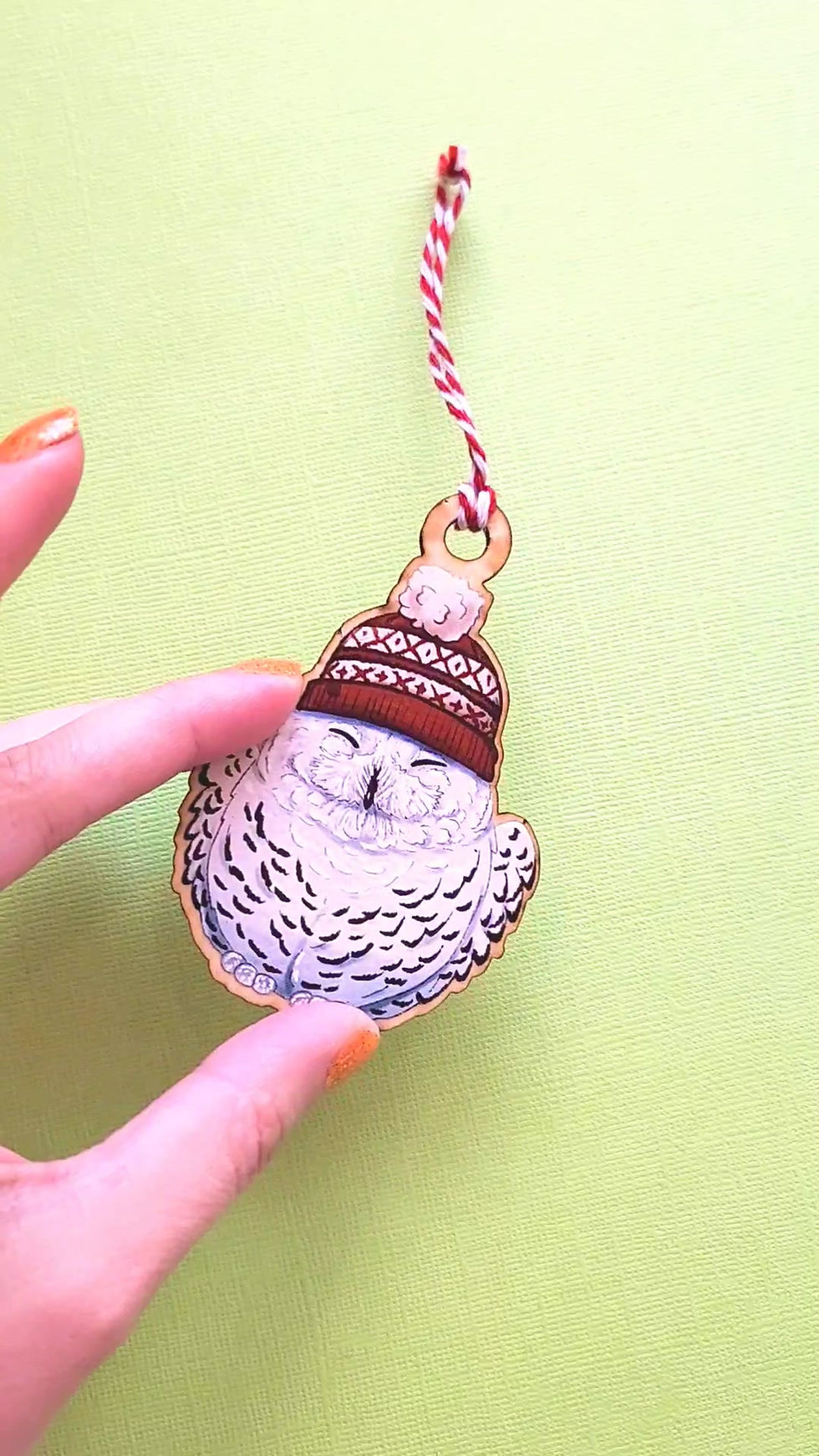Thumbnail: Winter Snowy Owl Ornament