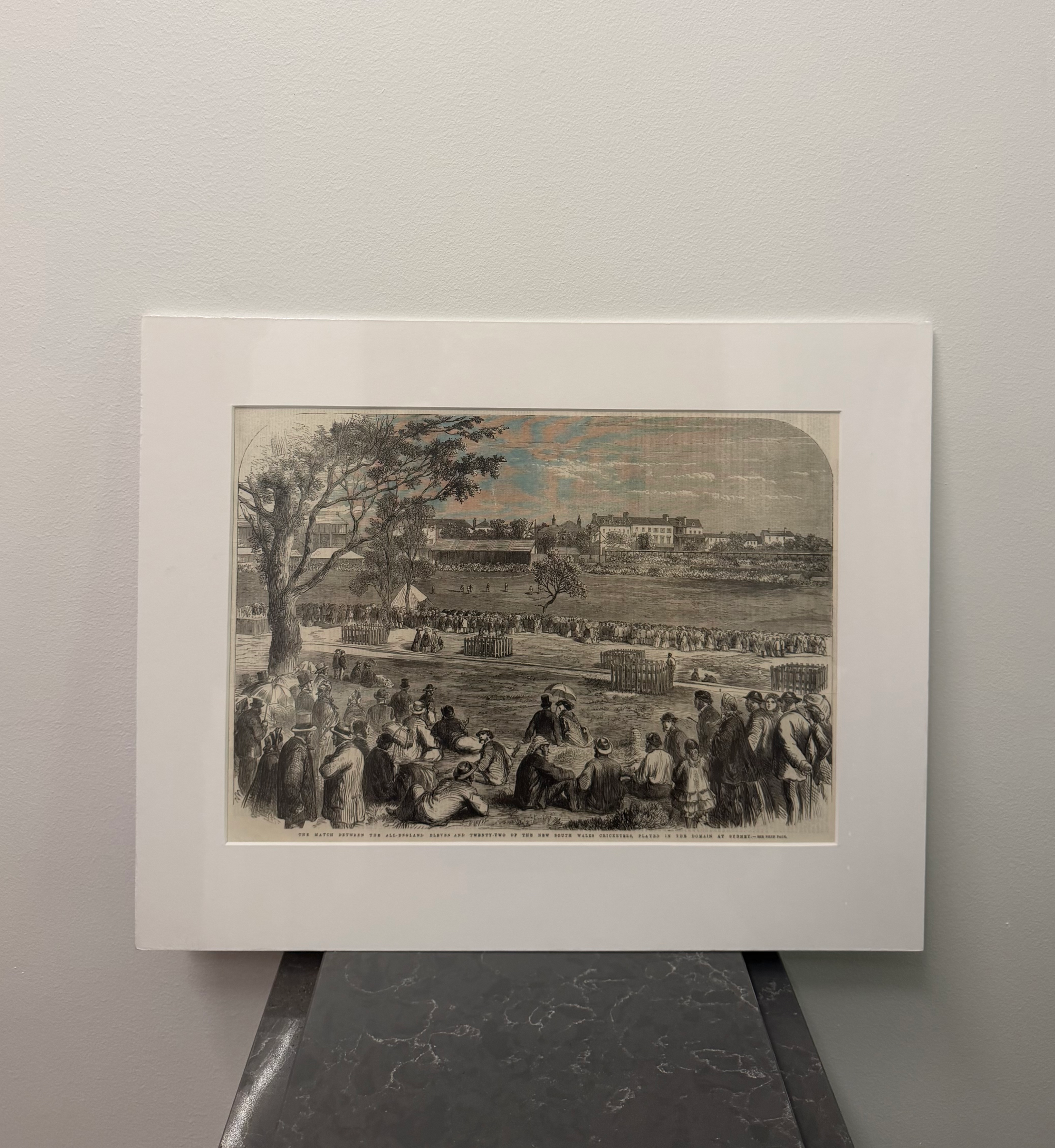 Cricket - The match between all england and the NSW cricketers (1862)