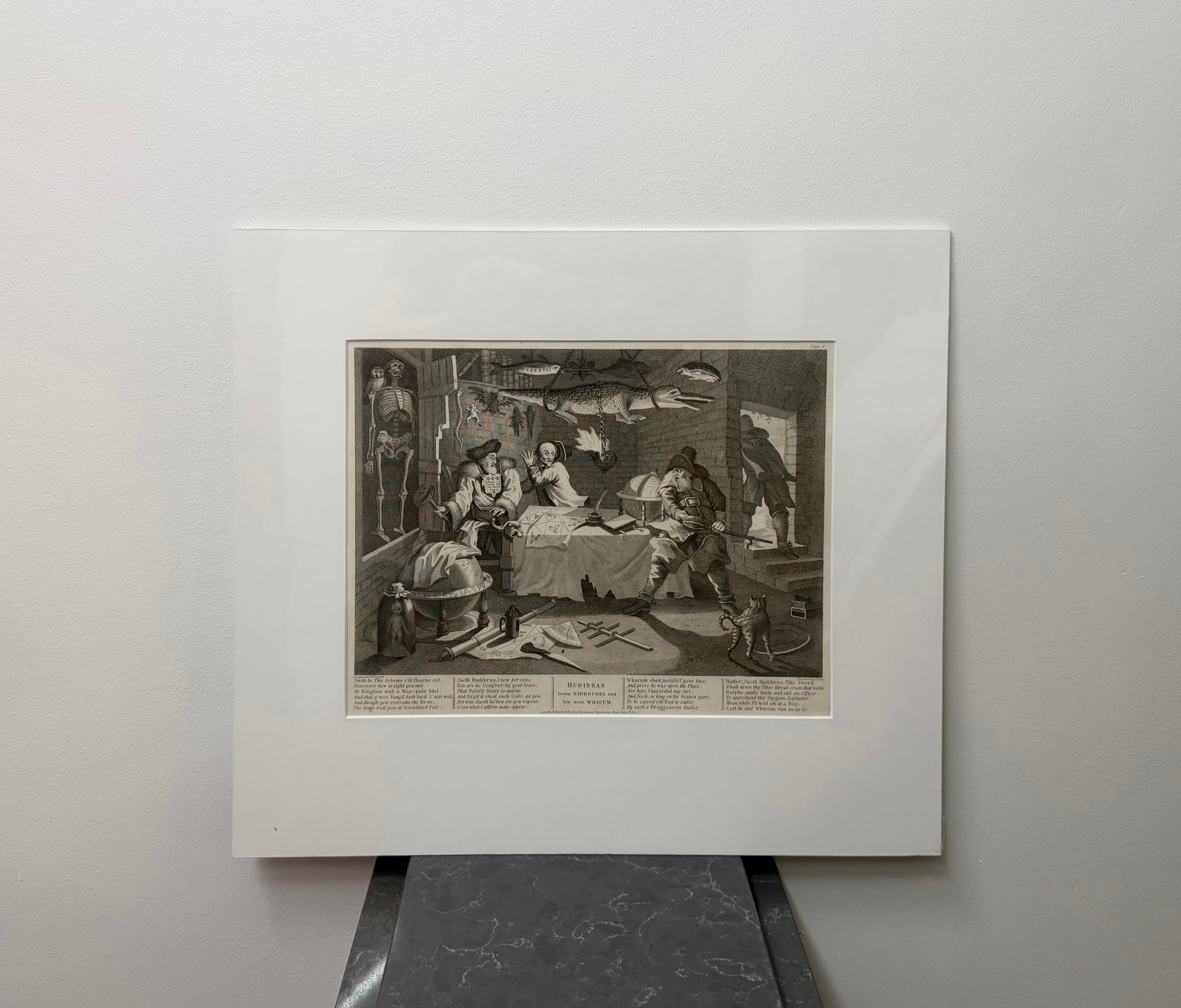 William Hogarth - Hudibras beats Sidrophel and his man Whacum (1802)