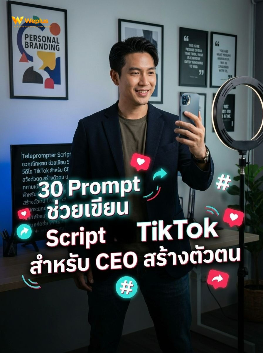 CEO อยากสร้างตัวตนบน TikTok แต่ตันเรื่องคอนเทนต์? เลิกเสียเวลาจ้องหน้าจอเปล่าๆ แล้วเอา AI มาช่วยคิดให้จบใน 5 นาทีดีกว่า!