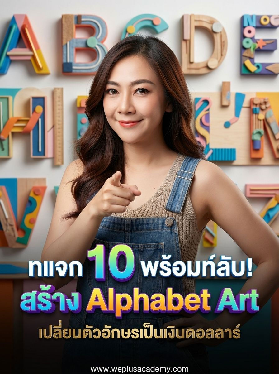 แจก 10 พร้อมท์ลับ! สร้าง Alphabet Art ดีไซน์ล้ำ เปลี่ยนตัวอักษรเป็นเงินดอลลาร์