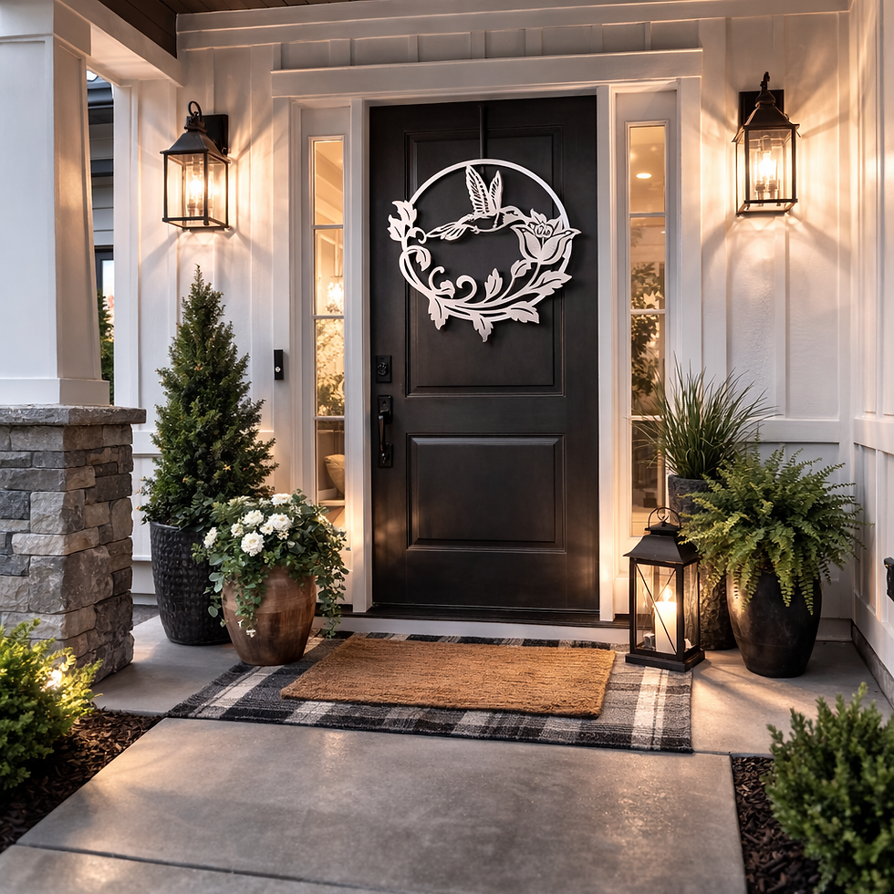 Thumbnail: Metal Hummingbird Wall Art