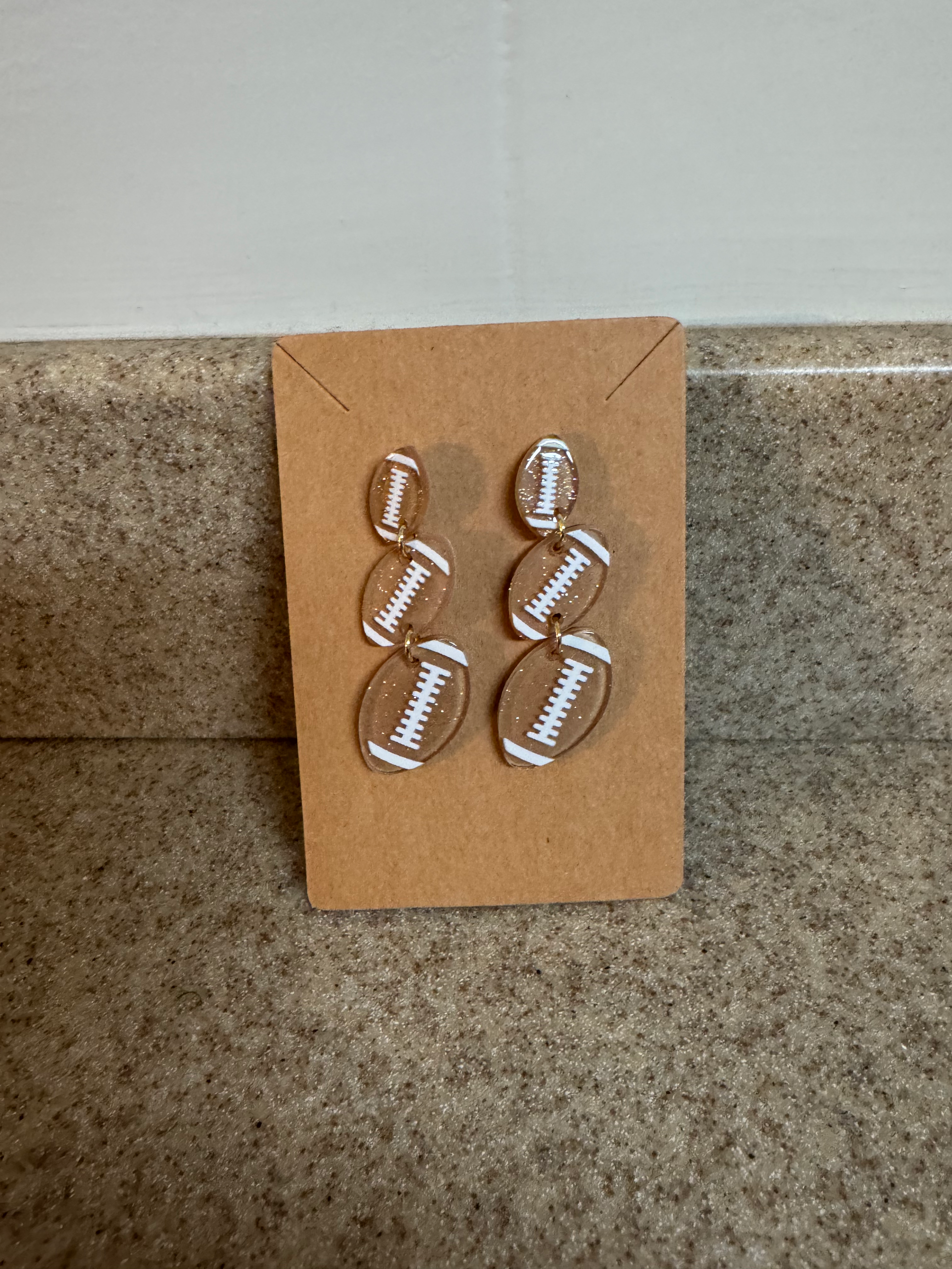 Football Drop Earrings 