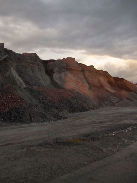 Gravel Pile at sunset