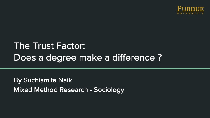 Mixed-methods study of education and trust