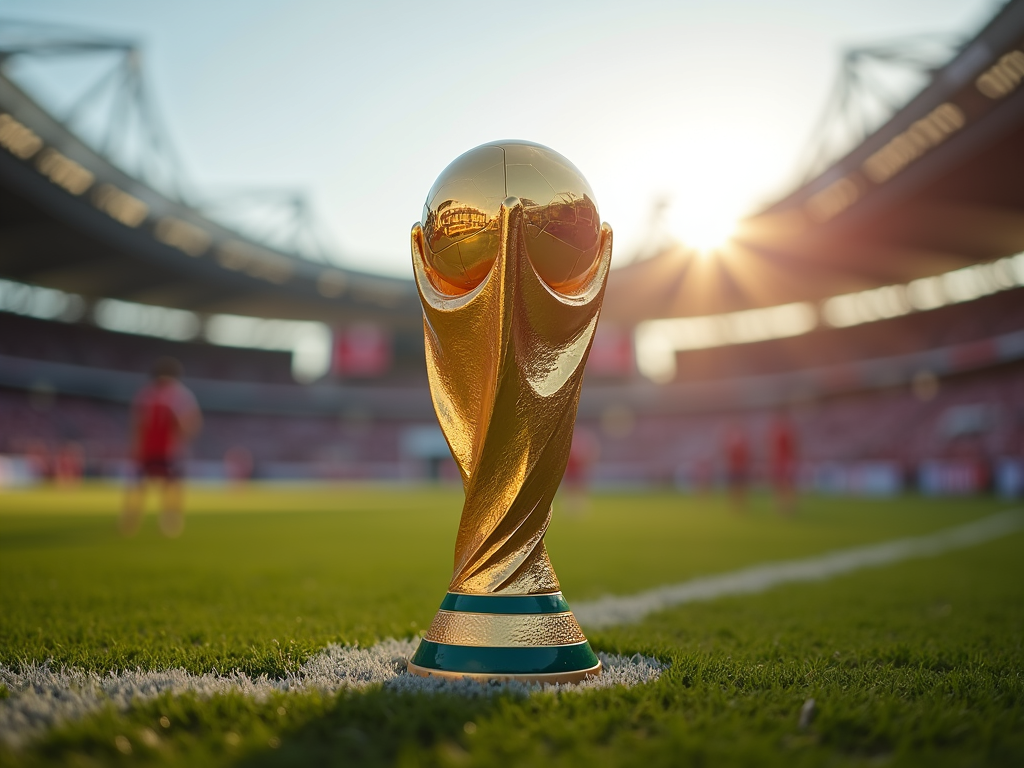 The image shows the England flag on the left side and a gold trophy cup on the right side.