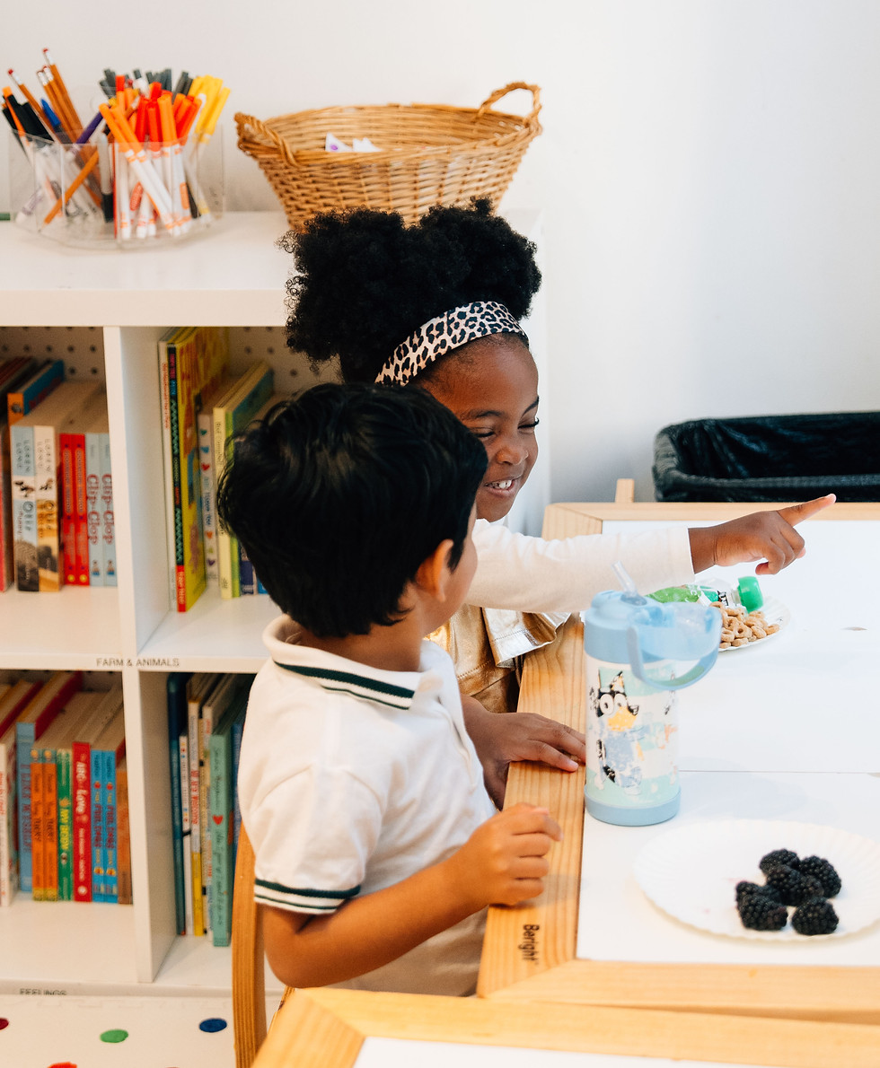Children engaged in creative and educational class