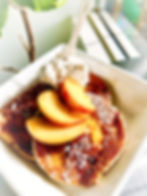 !! NEW !! HOT BAR BREAKFAST !!  Peaches & Cream Pancakes
