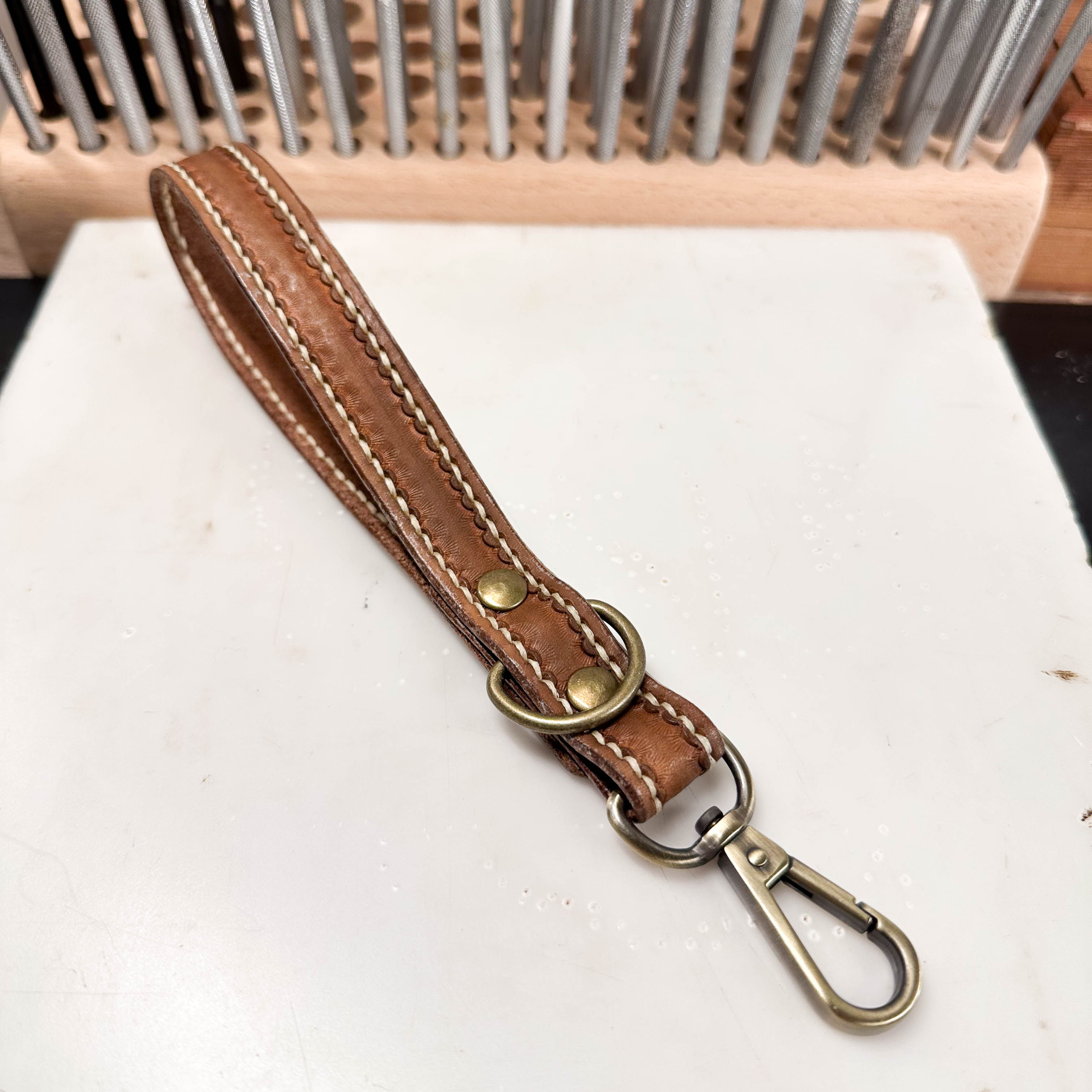 8" Key Lanyard (Brass Hardware)