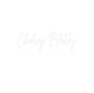 Minimalist logo design featuring Chelsey Blakley’s personal brand identity in modern typography.