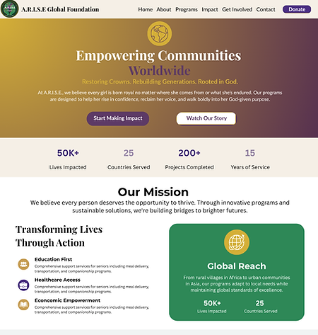 Nonprofit website package graphic