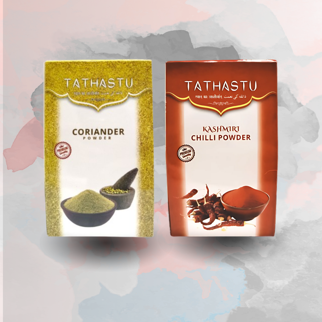 Combo of Tathastu Coriander Powder(200gm) and Kashmiri Red Chilli Powder(200 gm)