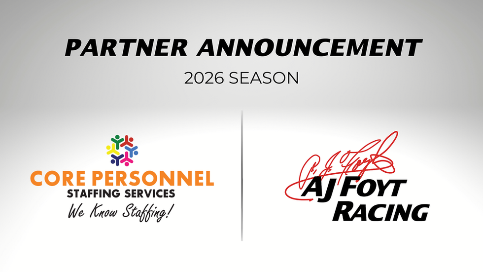Core Personnel Staffing Services Joins AJ Foyt Racing as Official Partner for 2026 NTT INDYCAR SERIES Season