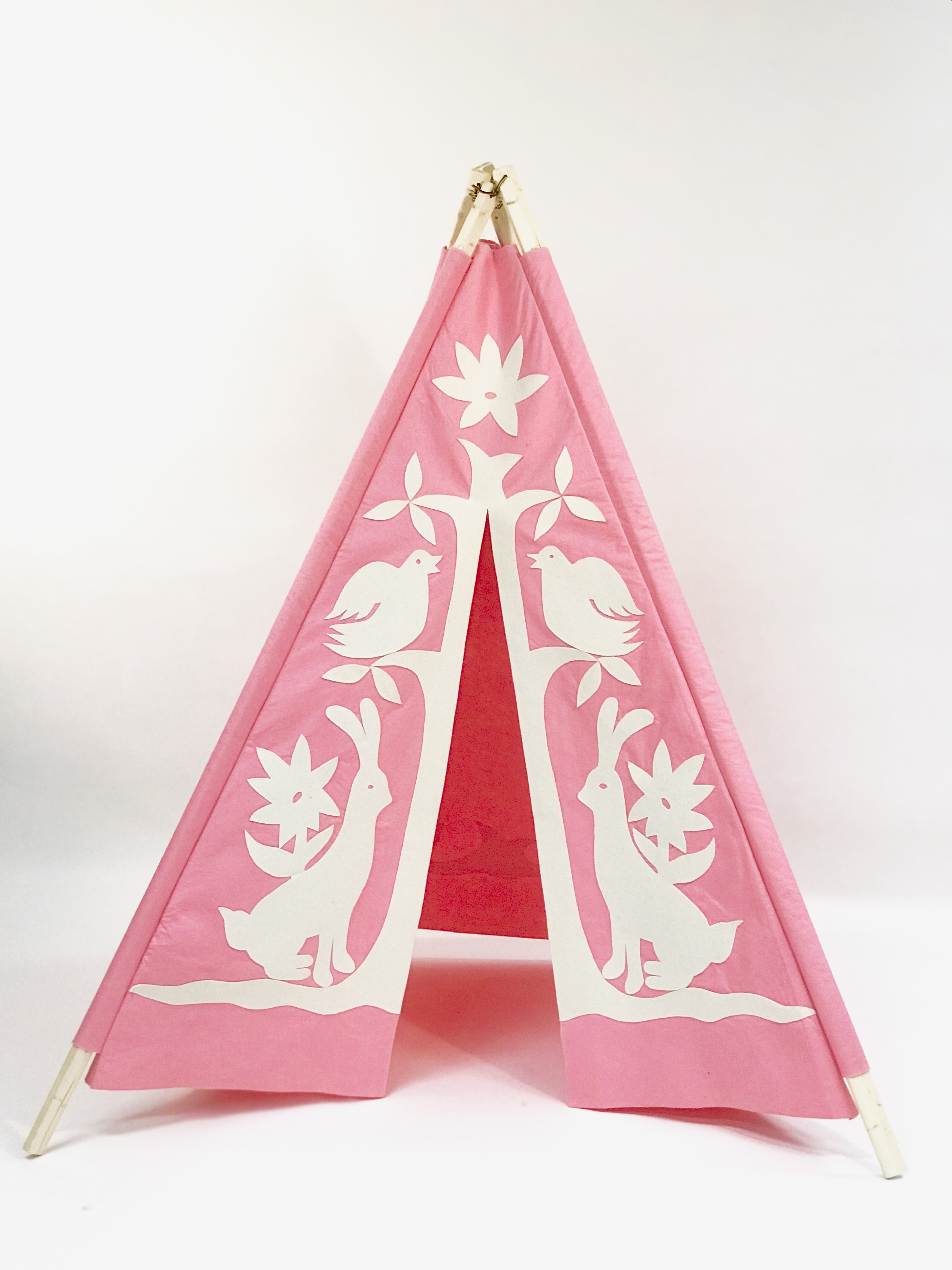 Pink/White Otomi Teepee $189