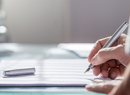 Document with Pen