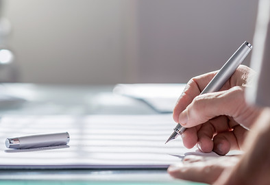 Document with Pen