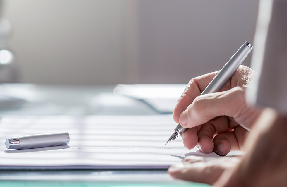 Document with Pen