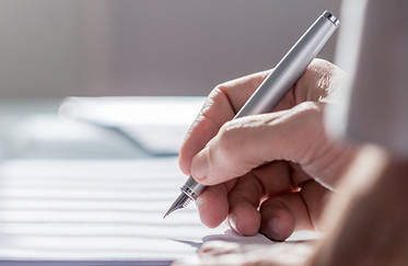 Document with Pen