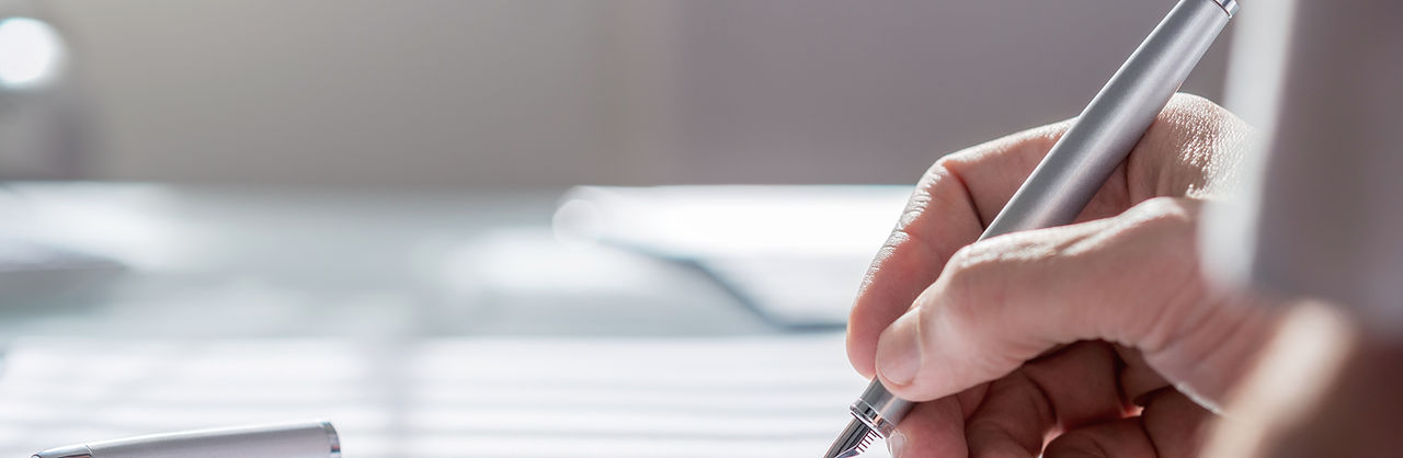 Document with Pen