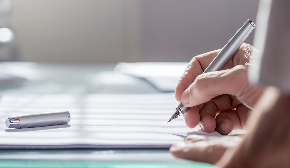 Document with Pen