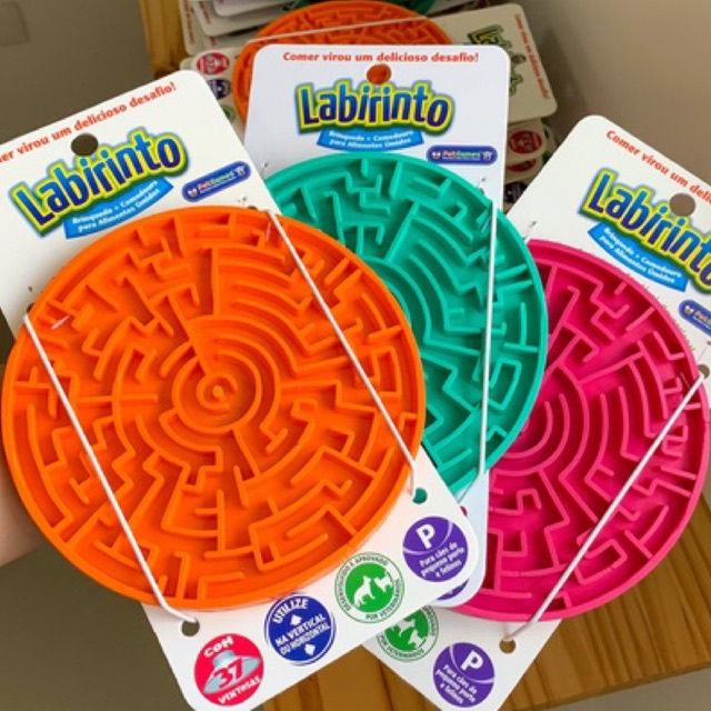 Comedouro Lento Tapete de Lamber Labirinto Pet Games