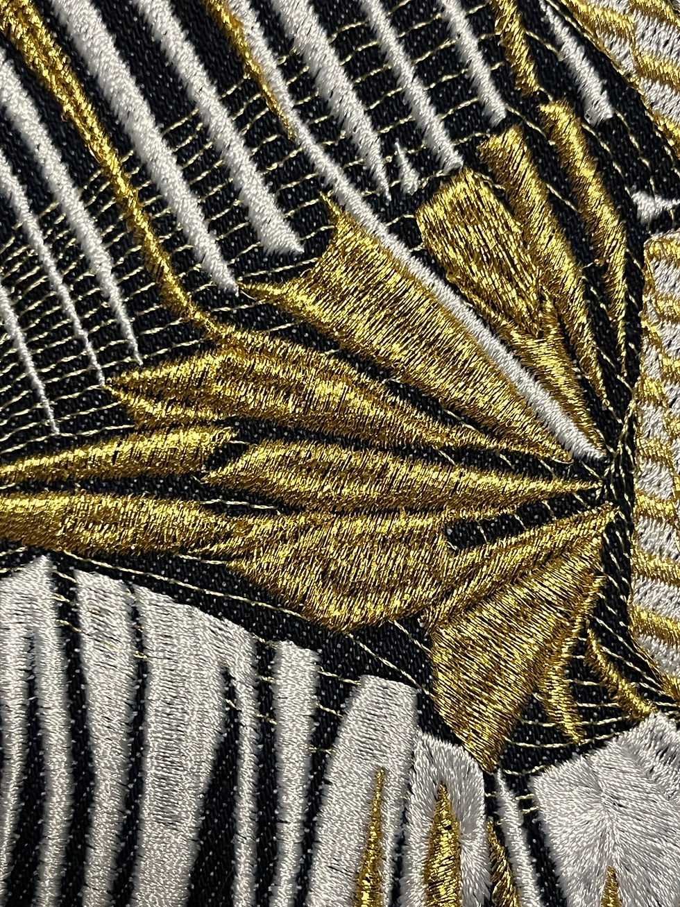 Thumbnail: Golden Era Meets Underwater Enigma: Art Deco-Inspired Skeletal Piranha