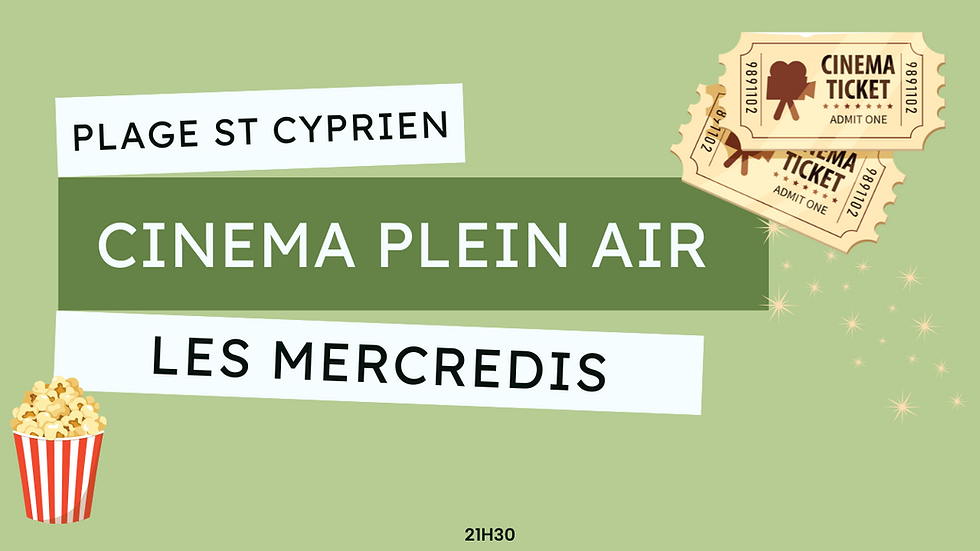 6 AOUT : CINEMA SUR LA PLAGE