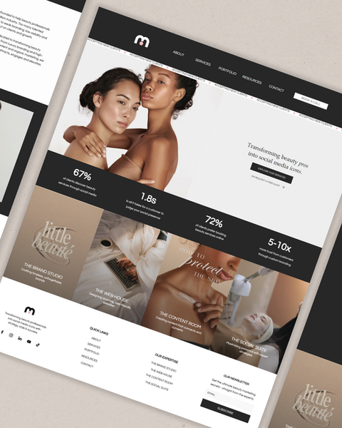 Beauty Marketing Agency Website Design
