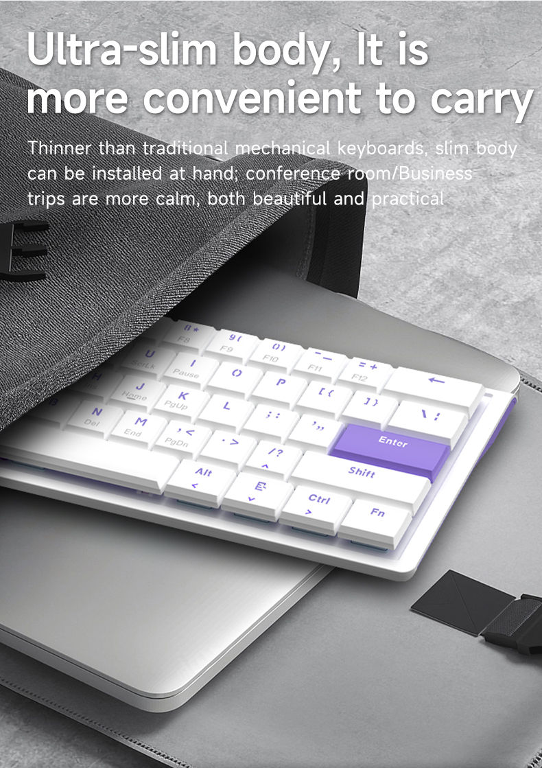 Thumbnail: Ajazz NKL61 Wired And Matte Office Keyboard 61-Key Slim Body ABS Wired Office Ke