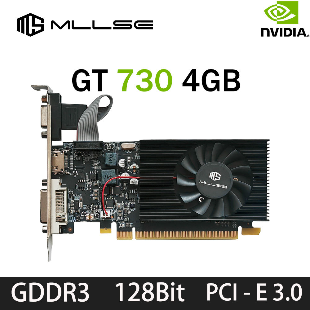 MLLSE GT730 4GB GT740 4GB Graphics Card GDDR3 128Bit DVI VGA PCI-E 3.0 Geforce G