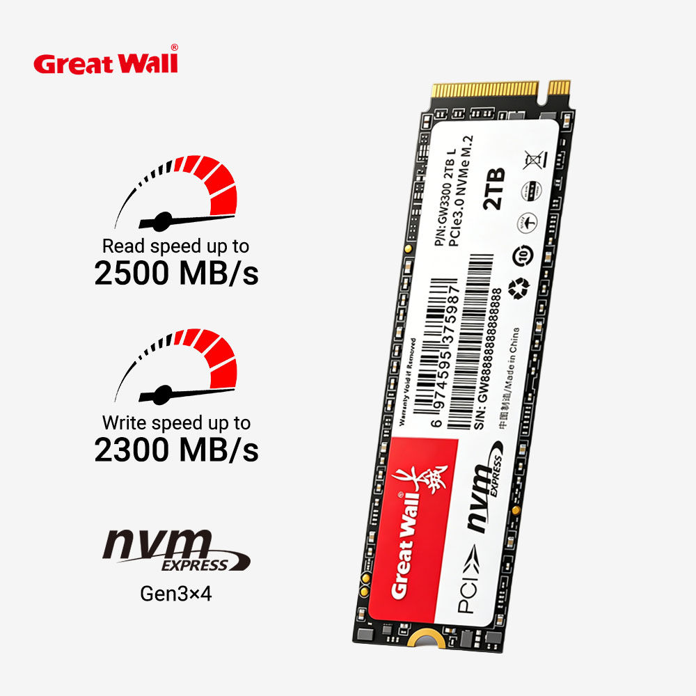 Great Wall SSD M2 NVME 128GB 256GB 512GB SSD M.2 2280 PCIe 3.0 Internal Solid St