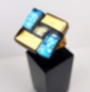Bague Art déco turquoise et or