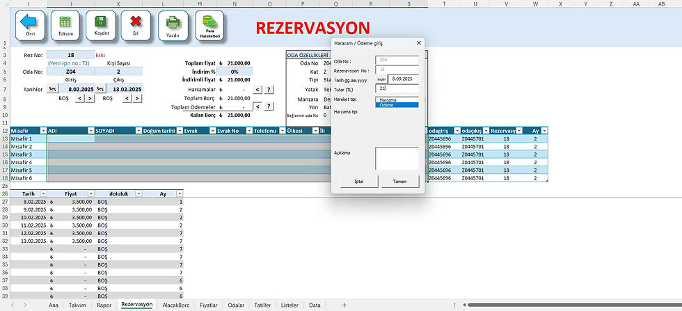 Küçük resim: Otel Yönetim Programı (max. 50 oda)