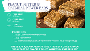 No-Bake Peanut Butter & Oatmeal Power Bars