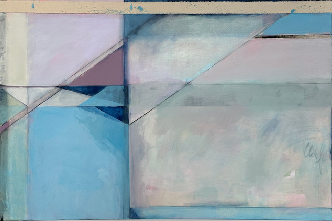 Geometric painting by Kelly Rossetti, Mixed Media
