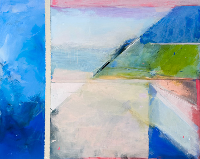 Abstract Painting by Kelly Rossetti. Geometric, Assemblage. Abstract Landscape