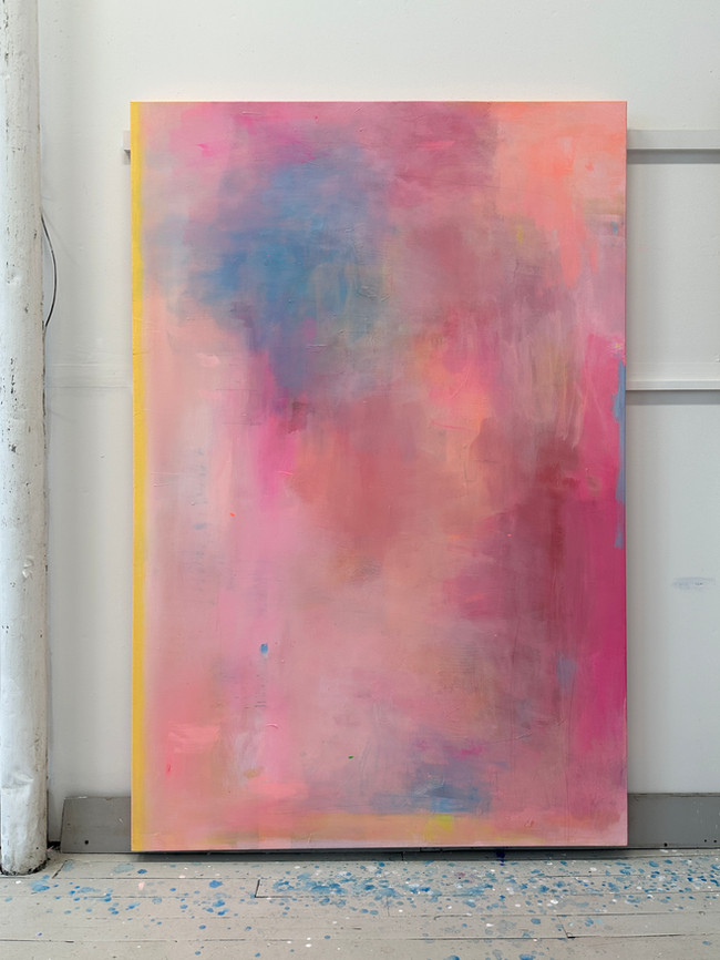 Large scale abstract painting by Kelly Rossetti
